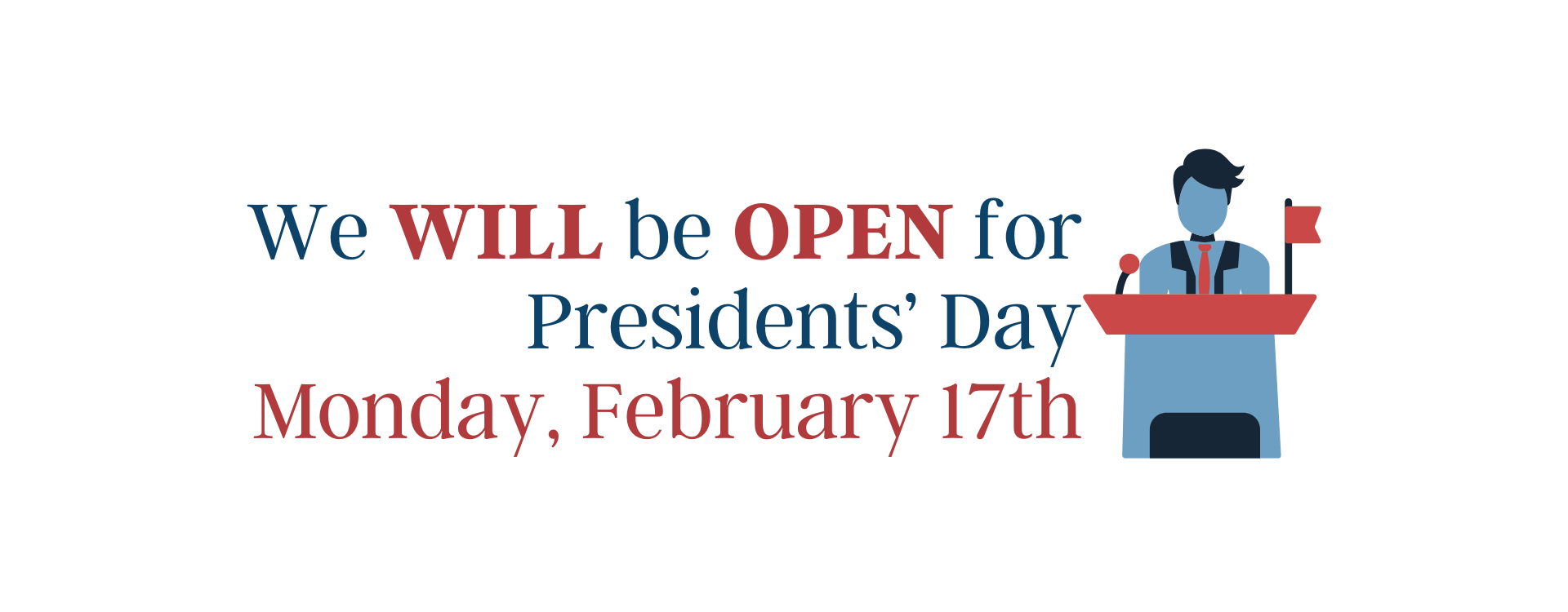 Bremerton Foodline is open on Presidents' Day, Monday, February 17th.